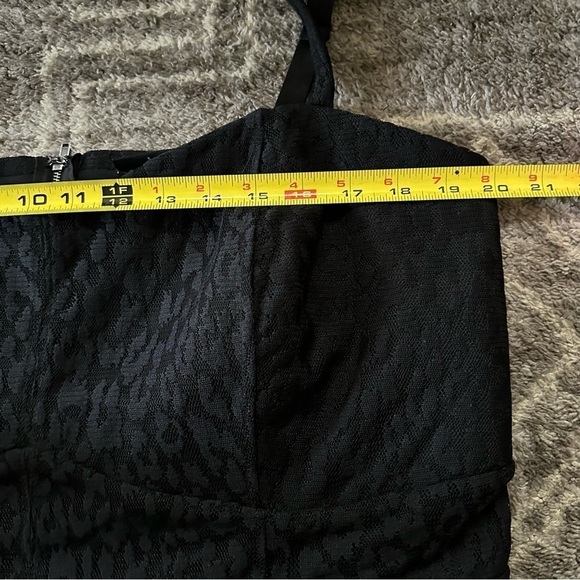 NWT Torrid Mesh Babydoll Tank Blouse Black Lace Animal Print - Picture 7 of 7